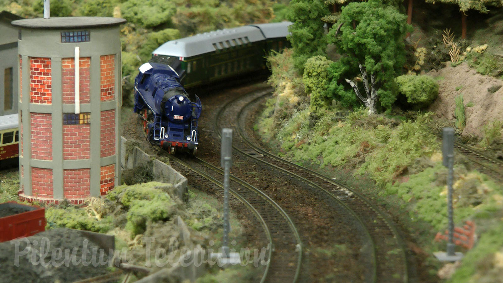 TT Scale Model Railroad Layout with Trains from the Czechoslovak State Railways