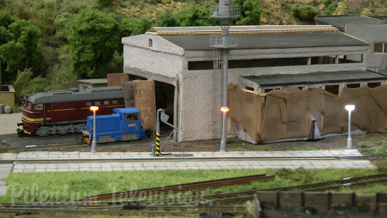 TT Scale Model Railroad Layout with Trains from the Czechoslovak State Railways