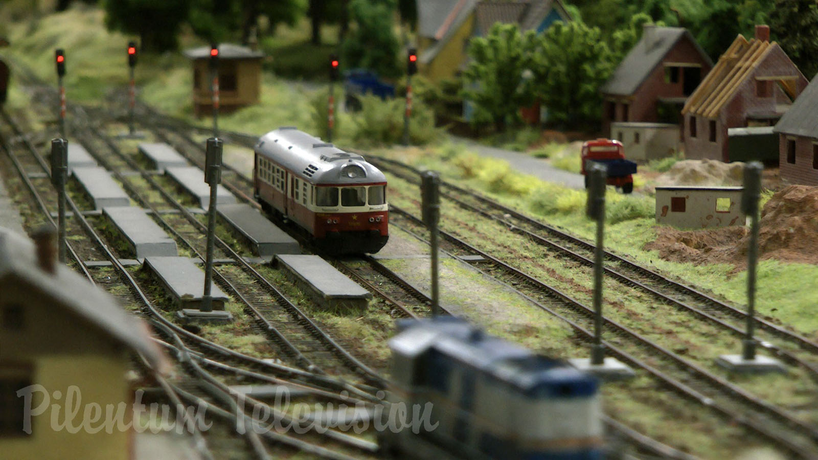 TT Scale Model Railroad Layout with Trains from the Czechoslovak State Railways