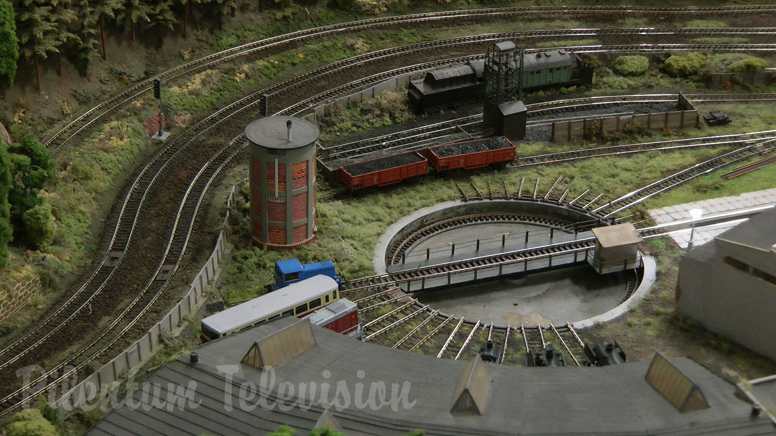 TT Scale Model Railroad Layout with Trains from the Czechoslovak State Railways