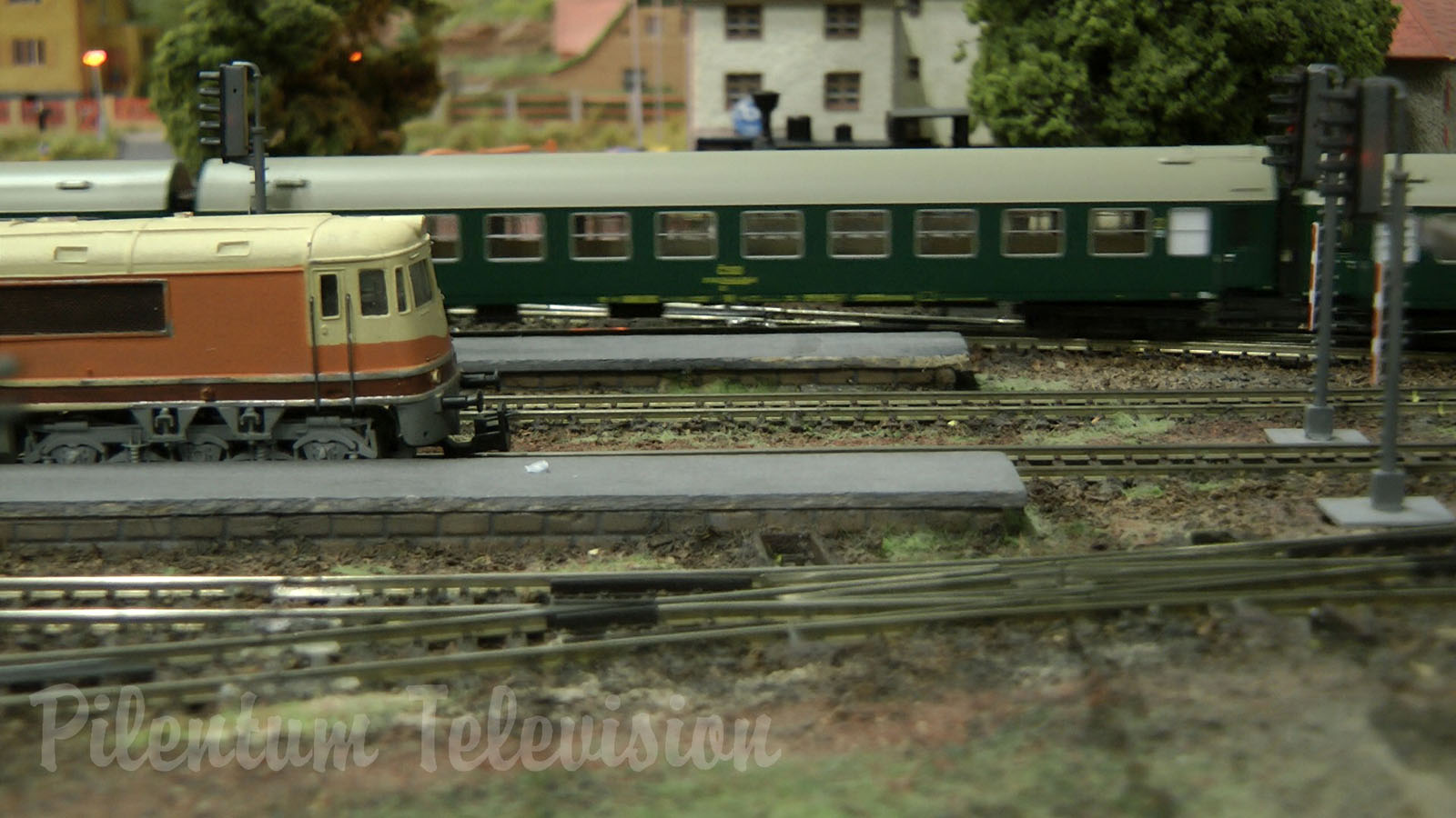 TT Scale Model Railroad Layout with Trains from the Czechoslovak State Railways