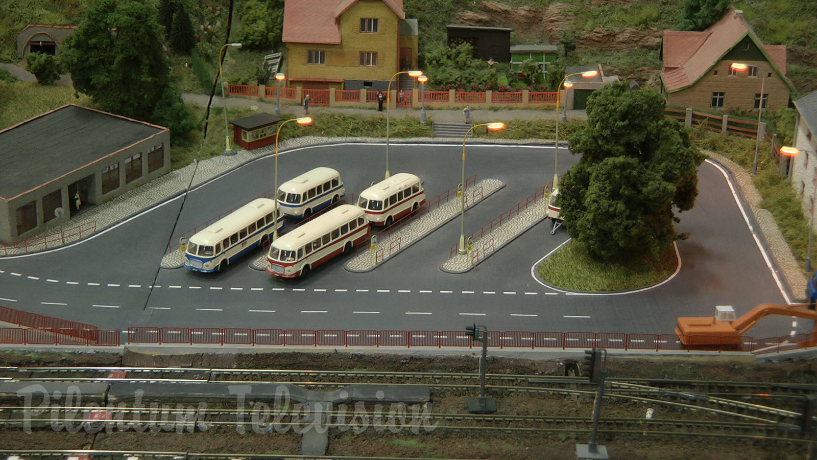 TT Scale Model Railroad Layout with Trains from the Czechoslovak State Railways