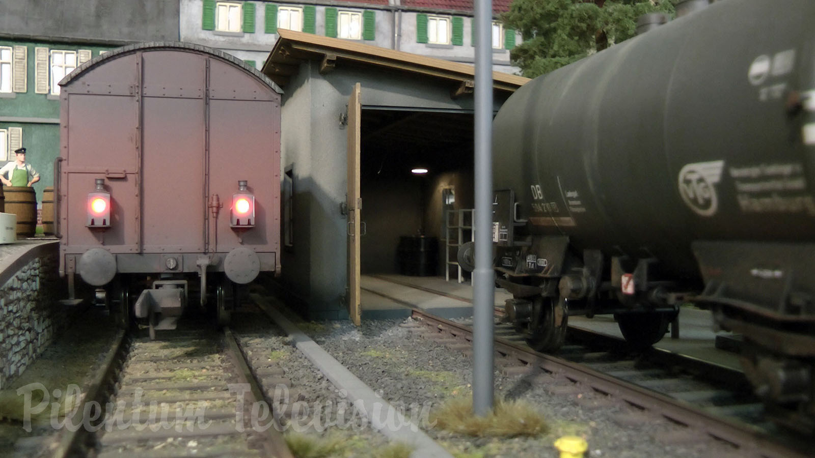 Steam locomotives on an amazing model railroad layout in scale 1/32