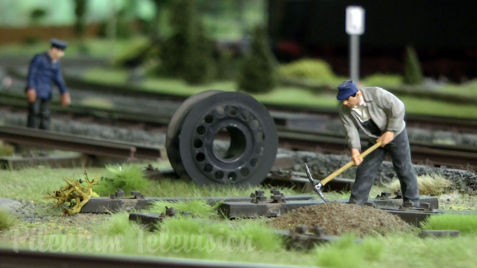 Steam locomotives on an amazing model railroad layout in scale 1/32