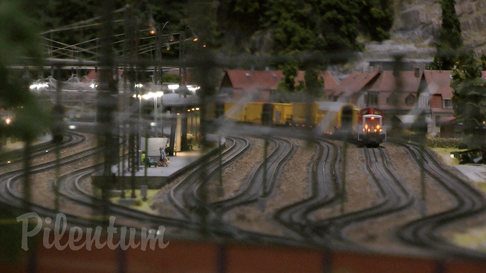 Porsche Model Railroad Museum with Model trains in HO Scale