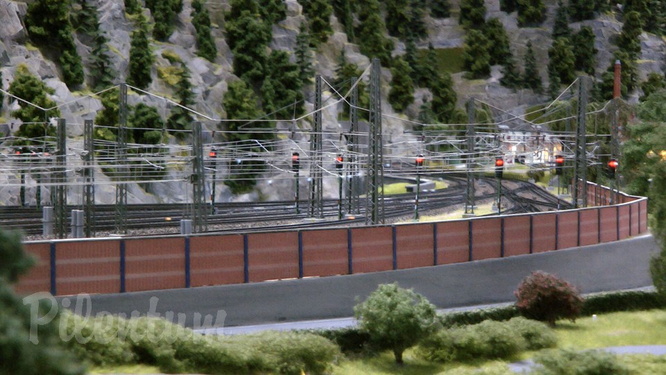 Porsche Model Railroad Museum with Model trains in HO Scale