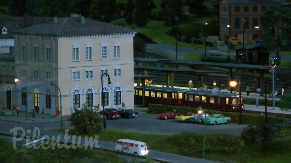 Porsche Model Railroad Museum with Model trains in HO Scale