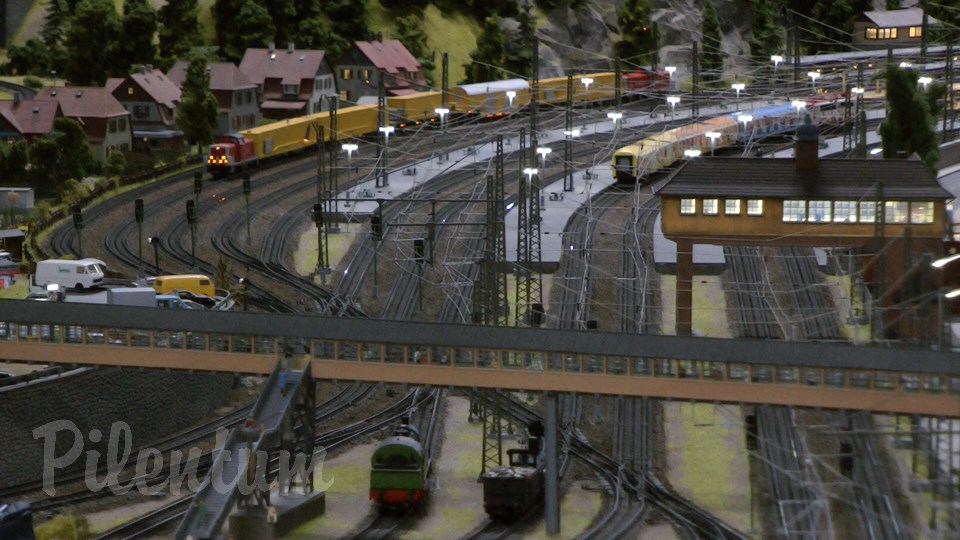 Porsche Model Railroad Museum with Model trains in HO Scale