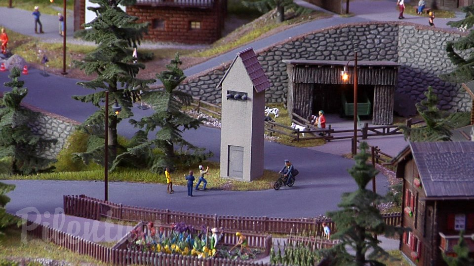 Porsche Model Railroad Museum with Model trains in HO Scale