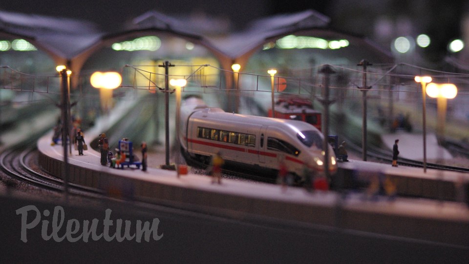 Porsche Model Railroad Museum with Model trains in HO Scale