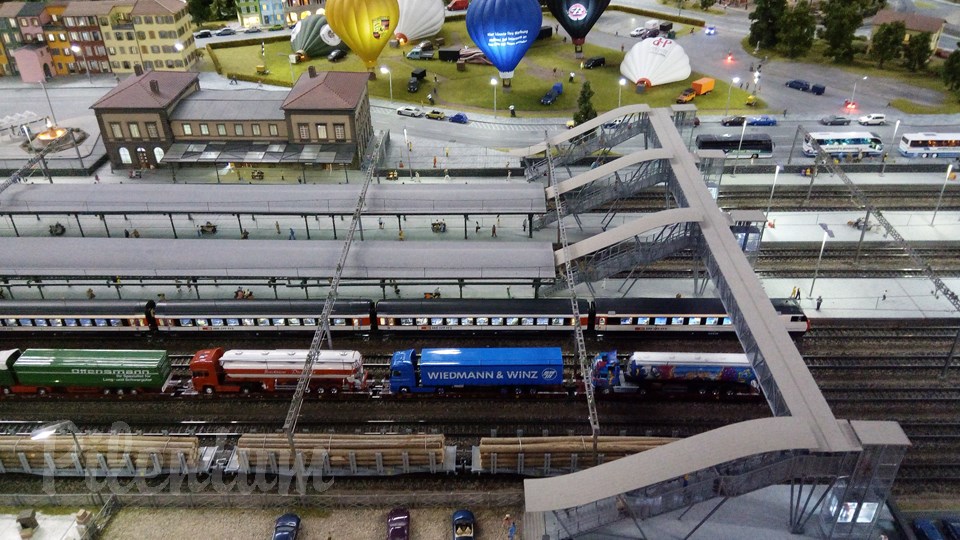 Porsche Model Railroad Museum with Model trains in HO Scale