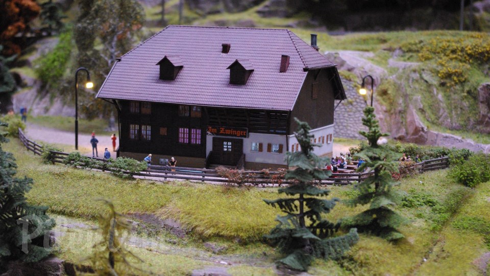 Porsche Model Railroad Museum with Model trains in HO Scale