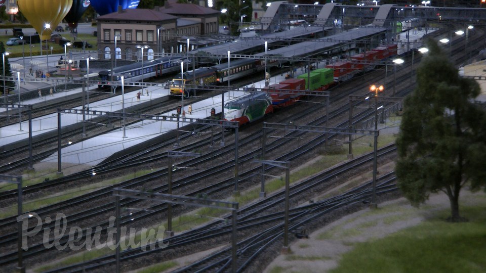 Porsche Model Railroad Museum with Model trains in HO Scale