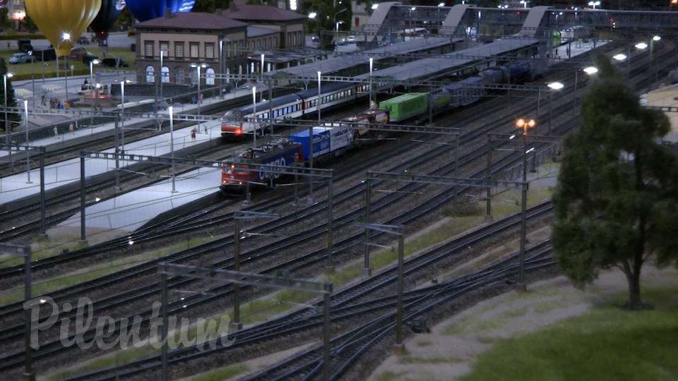 Porsche Model Railroad Museum with Model trains in HO Scale