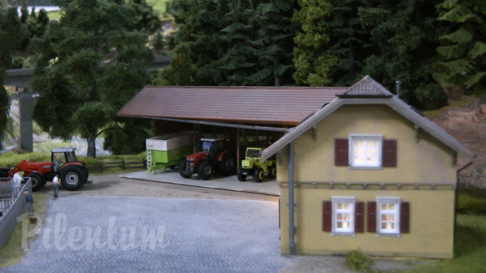 Porsche Model Railroad Museum with Model trains in HO Scale