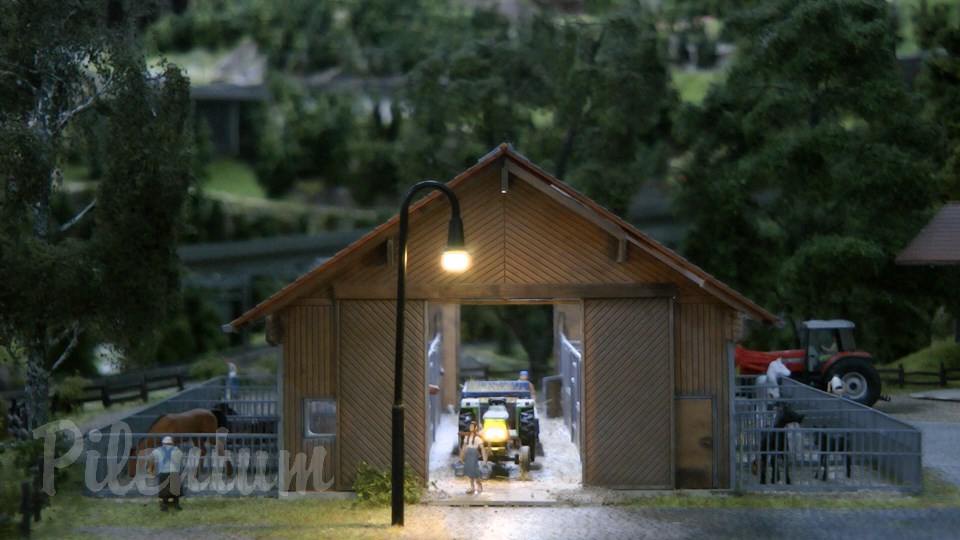 Porsche Model Railroad Museum with Model trains in HO Scale