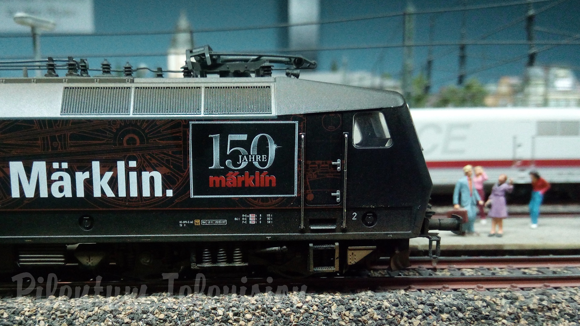 The miniature train passenger view on a model railway line 4K UHD