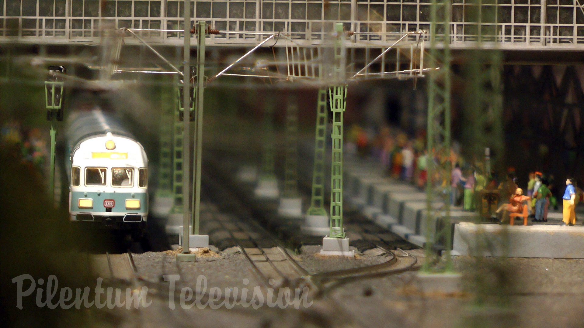 Model Railway Traffic on a Marklin Railroad Layout in HO Scale