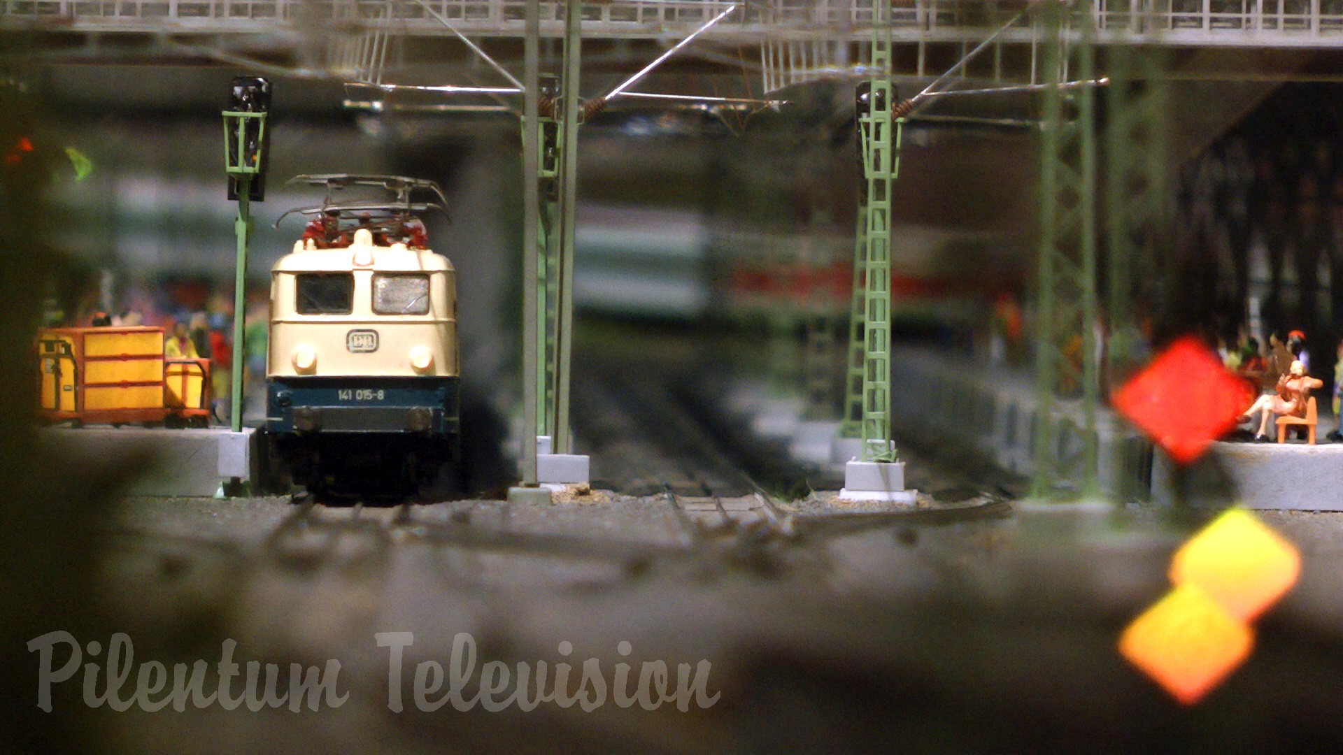 Model Railway Traffic on a Marklin Railroad Layout in HO Scale