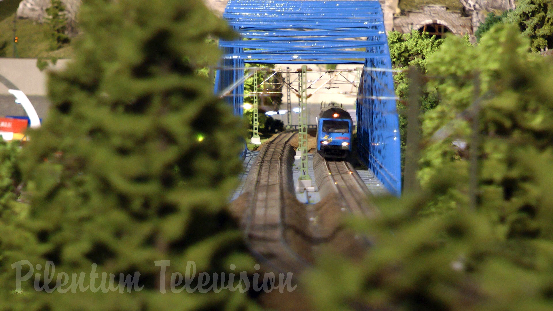 Model Railway Traffic on a Marklin Railroad Layout in HO Scale