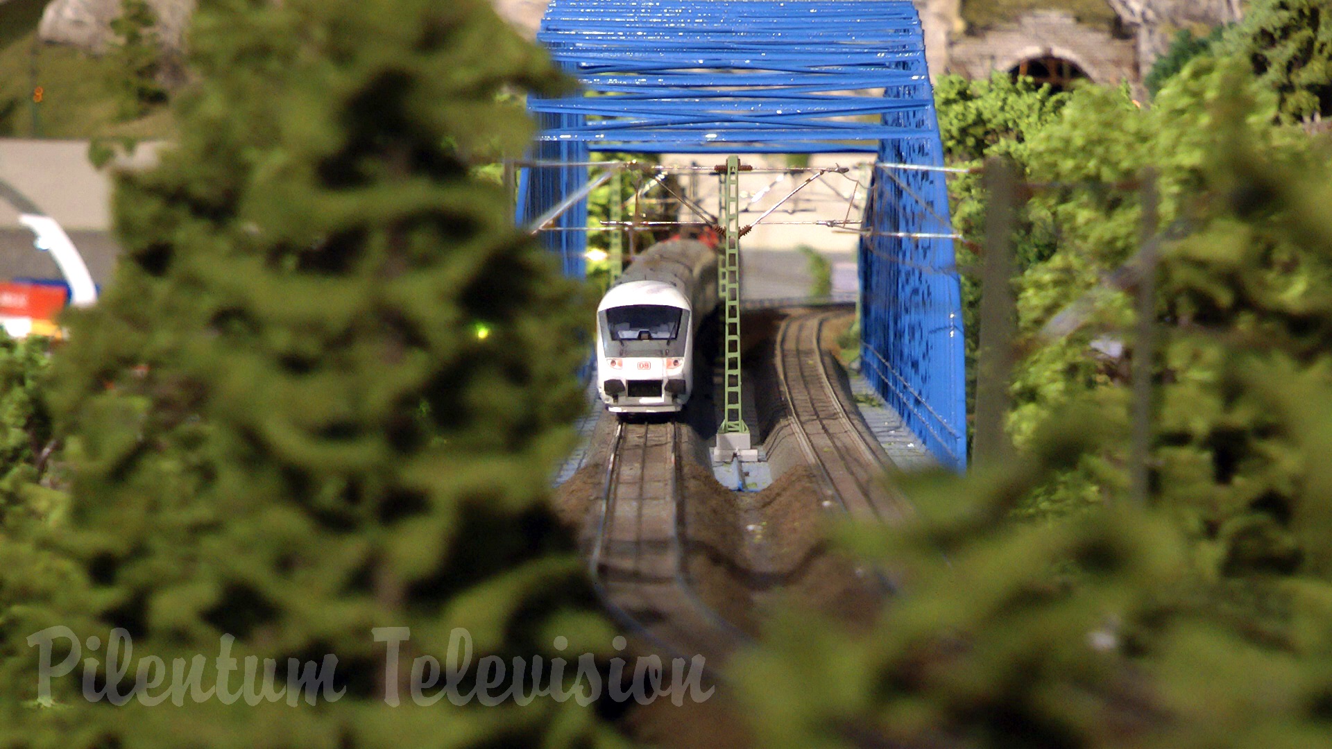 Model Railway Traffic on a Marklin Railroad Layout in HO Scale