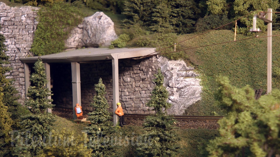 Awesome model train layouts made in Swiss model railroading and railway modelling style