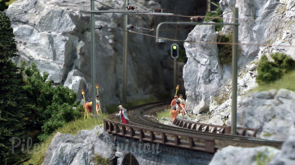 Awesome model train layouts made in Swiss model railroading and railway modelling style