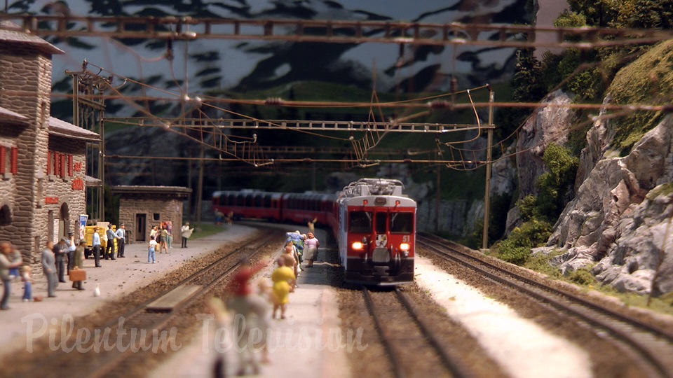 Awesome model train layouts made in Swiss model railroading and railway modelling style