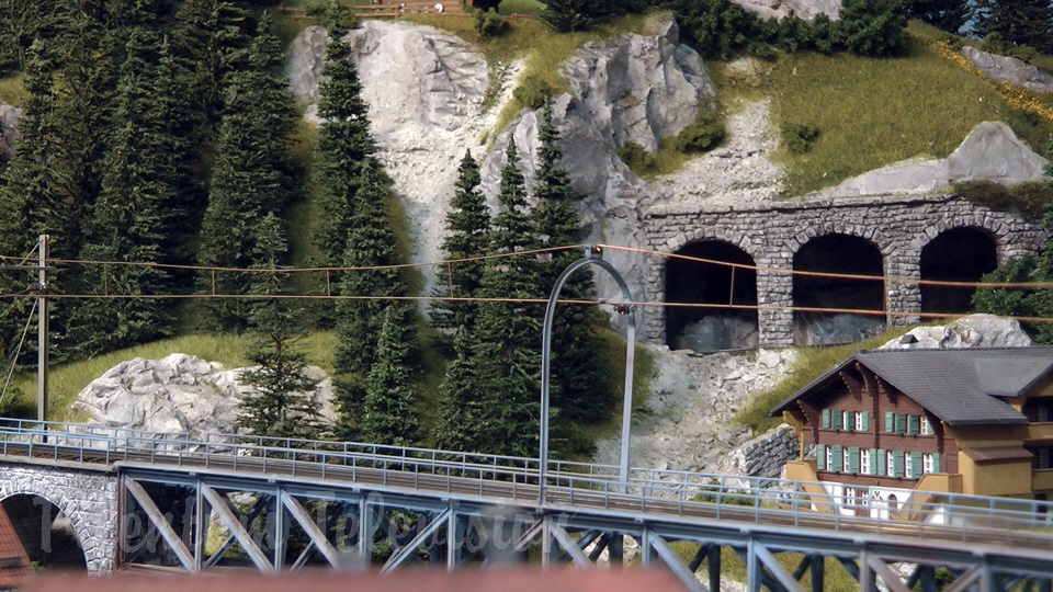 Awesome model train layouts made in Swiss model railroading and railway modelling style