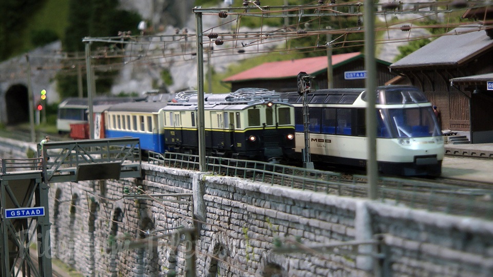 Awesome model train layouts made in Swiss model railroading and railway modelling style