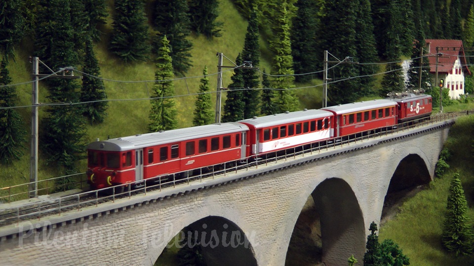 Awesome model train layouts made in Swiss model railroading and railway modelling style