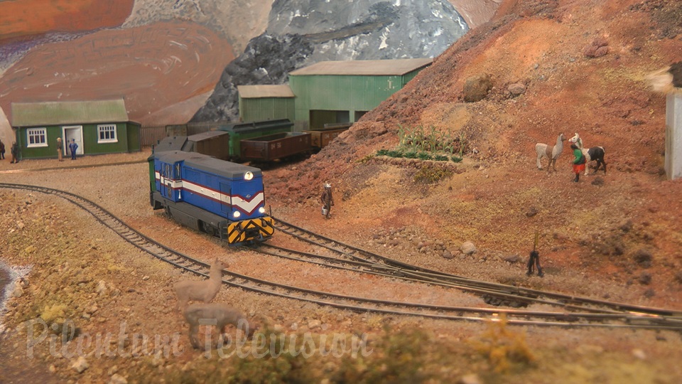 HO Scale Model Railway Layout of Narrow Gauge Rail Transport in Chile