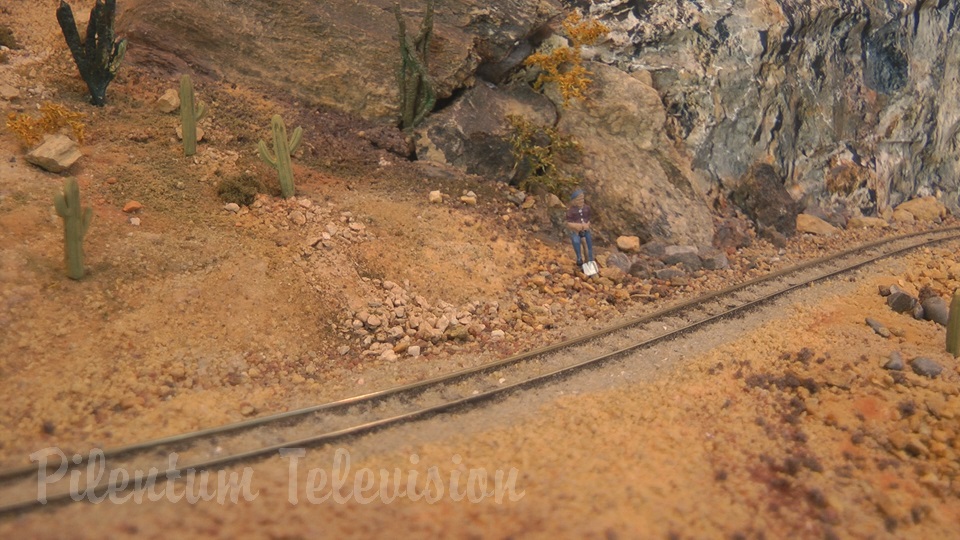 HO Scale Model Railway Layout of Narrow Gauge Rail Transport in Chile