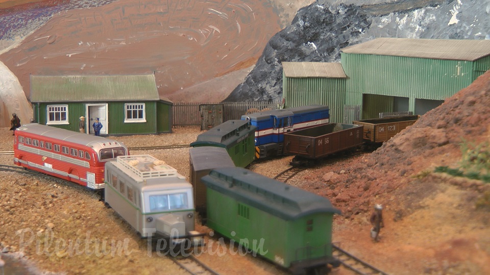 HO Scale Model Railway Layout of Narrow Gauge Rail Transport in Chile