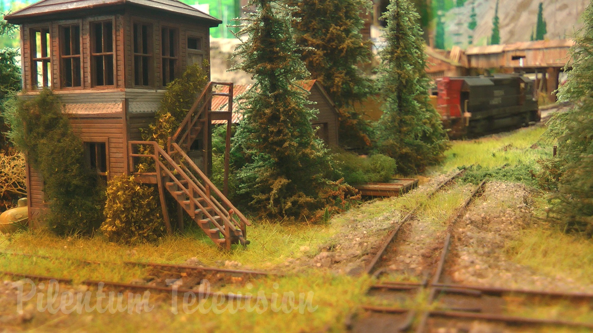 Southern Pacific Lines Model Railroad Display in HO Scale