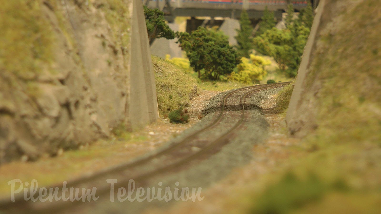 Beautiful Model Railroad Layout both in Summer and in Winter Landscape in HO scale