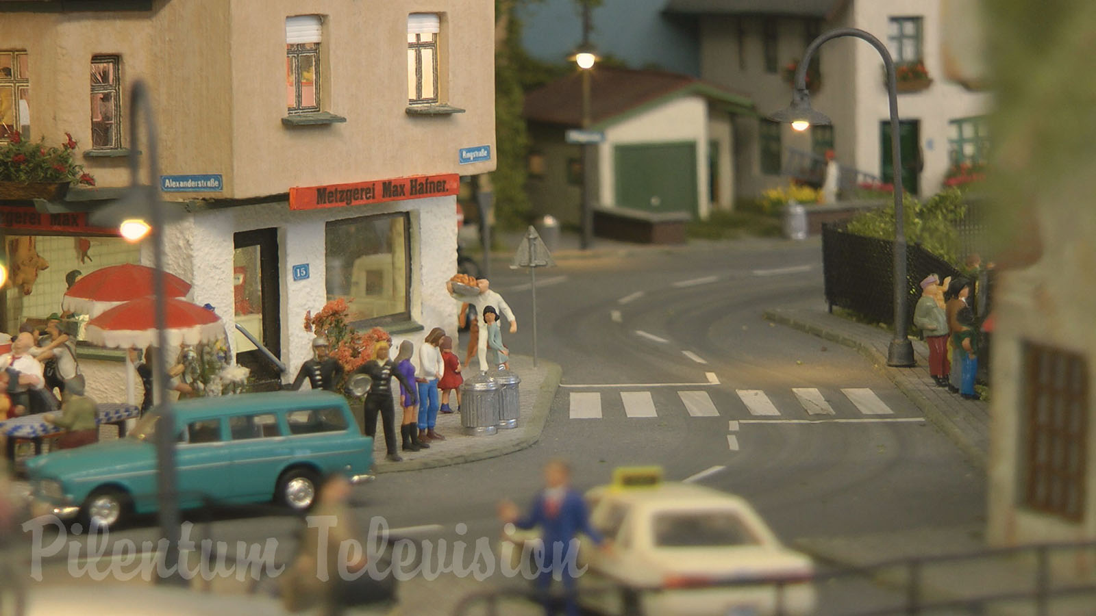 Lovely model railway layout with at least 100 details and miniature world attractions in HO scale