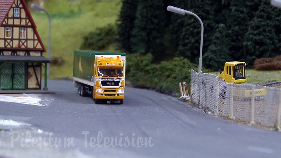 Model Train Video by Pilentum with Car System and Cab Ride on a Model Railway under Construction