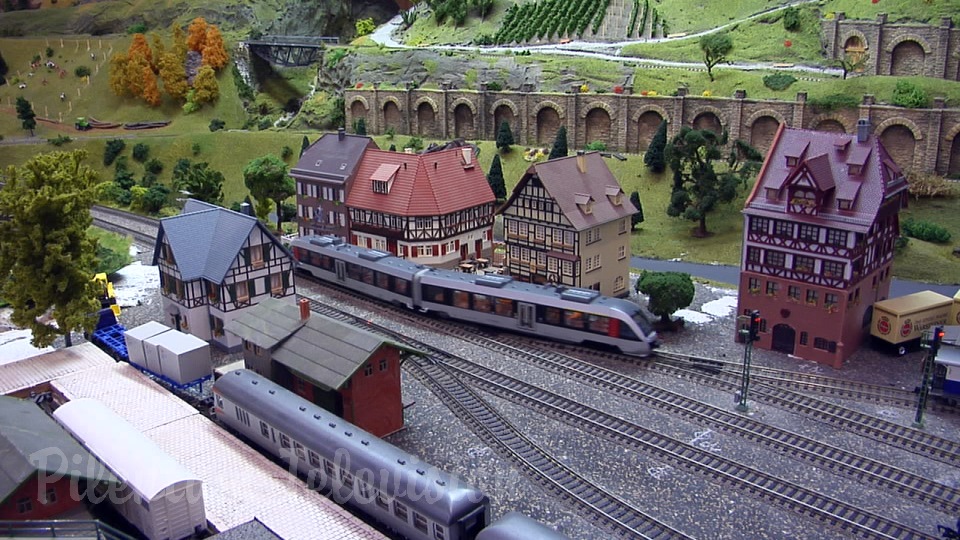 Model Train Video by Pilentum with Car System and Cab Ride on a Model Railway under Construction