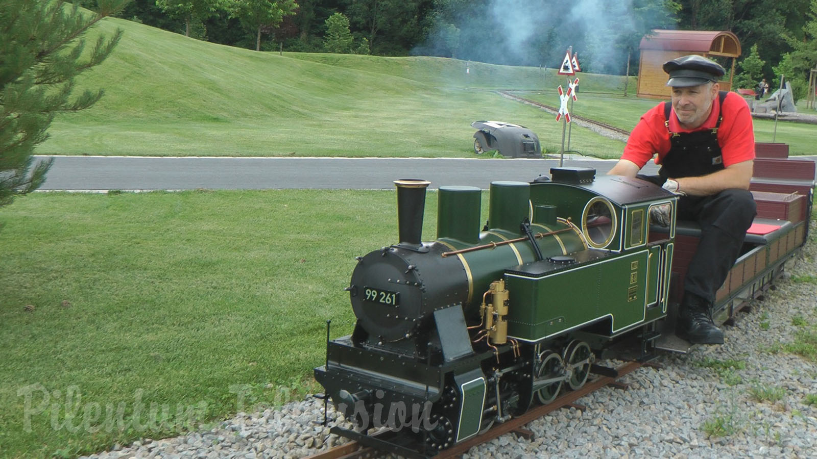 The Superb Steam Locomotive on Mr. Porsche 's Garden Railway including Firing Up the Steam Engine