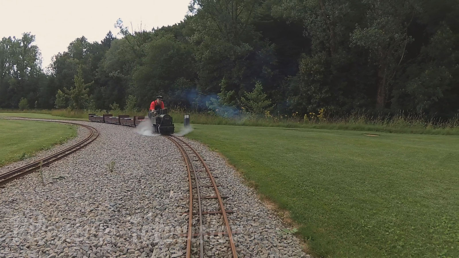 The Superb Steam Locomotive on Mr. Porsche 's Garden Railway including Firing Up the Steam Engine