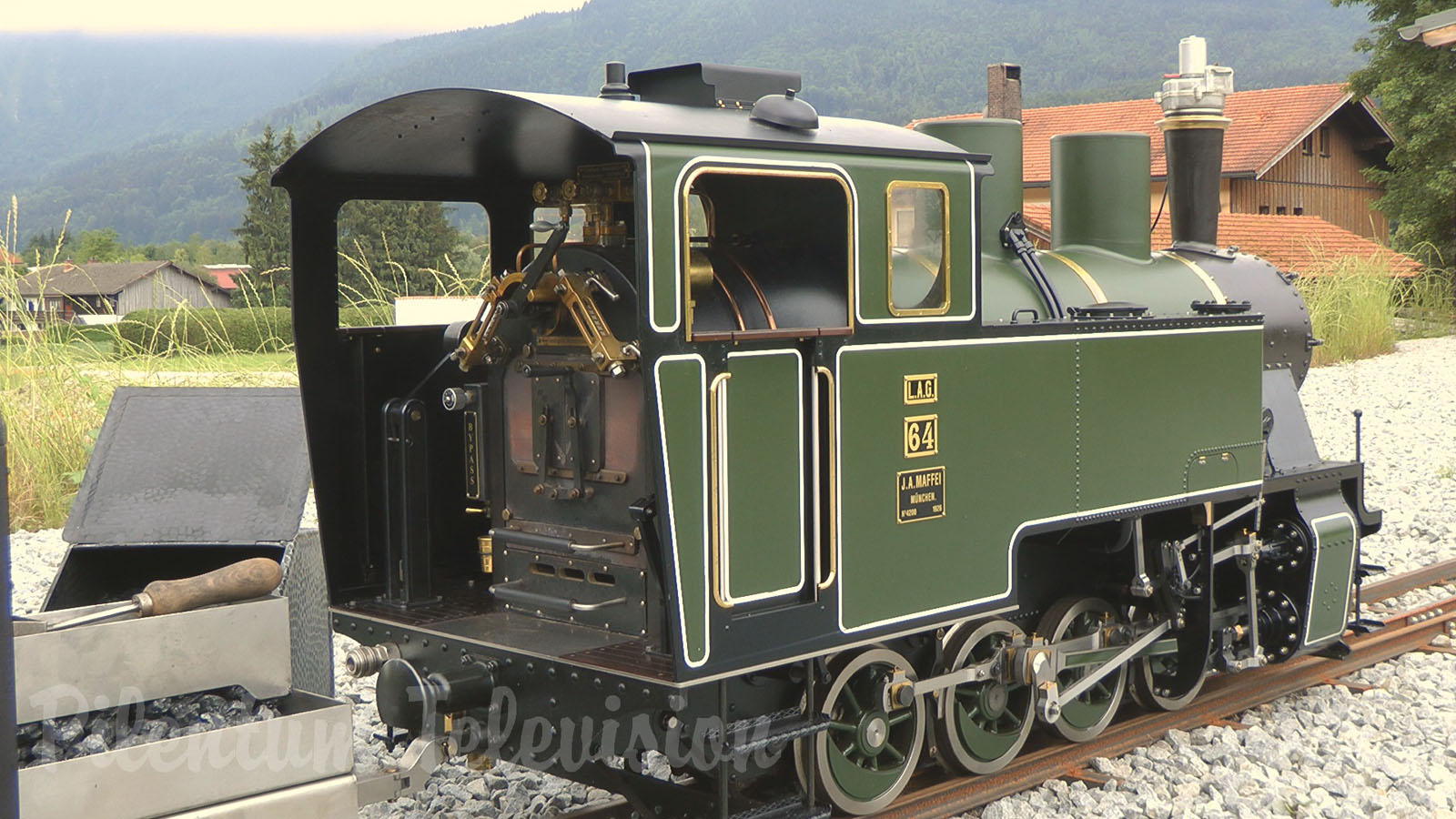 The Superb Steam Locomotive on Mr. Porsche 's Garden Railway including Firing Up the Steam Engine