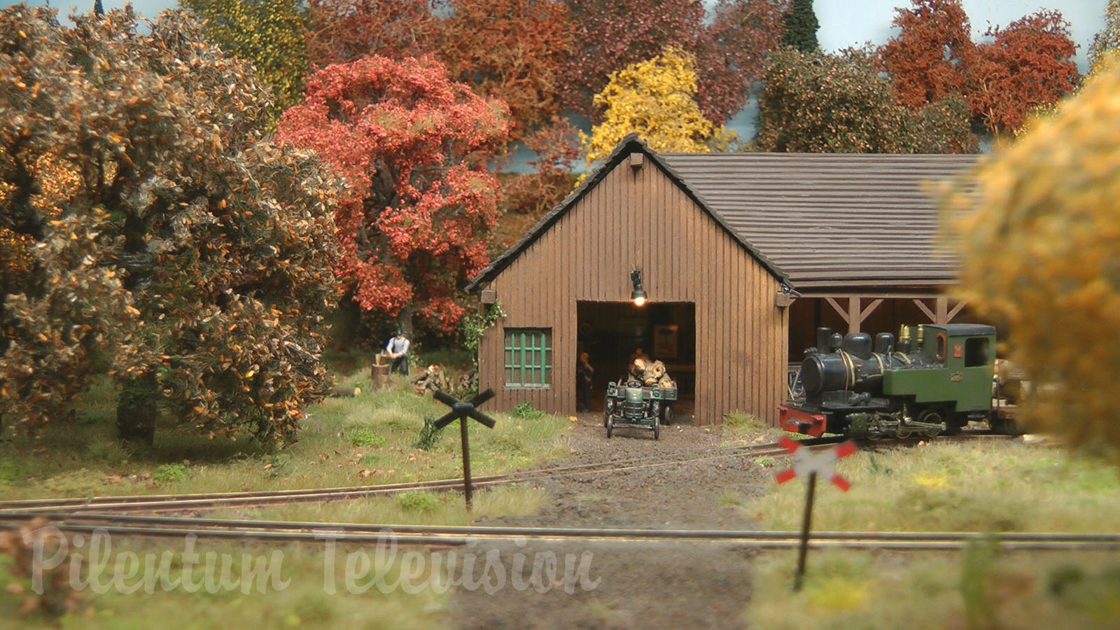 Superb Forest Model Railway and Sawmill in Narrow Gauge HO scale by Laurent Vandermotte