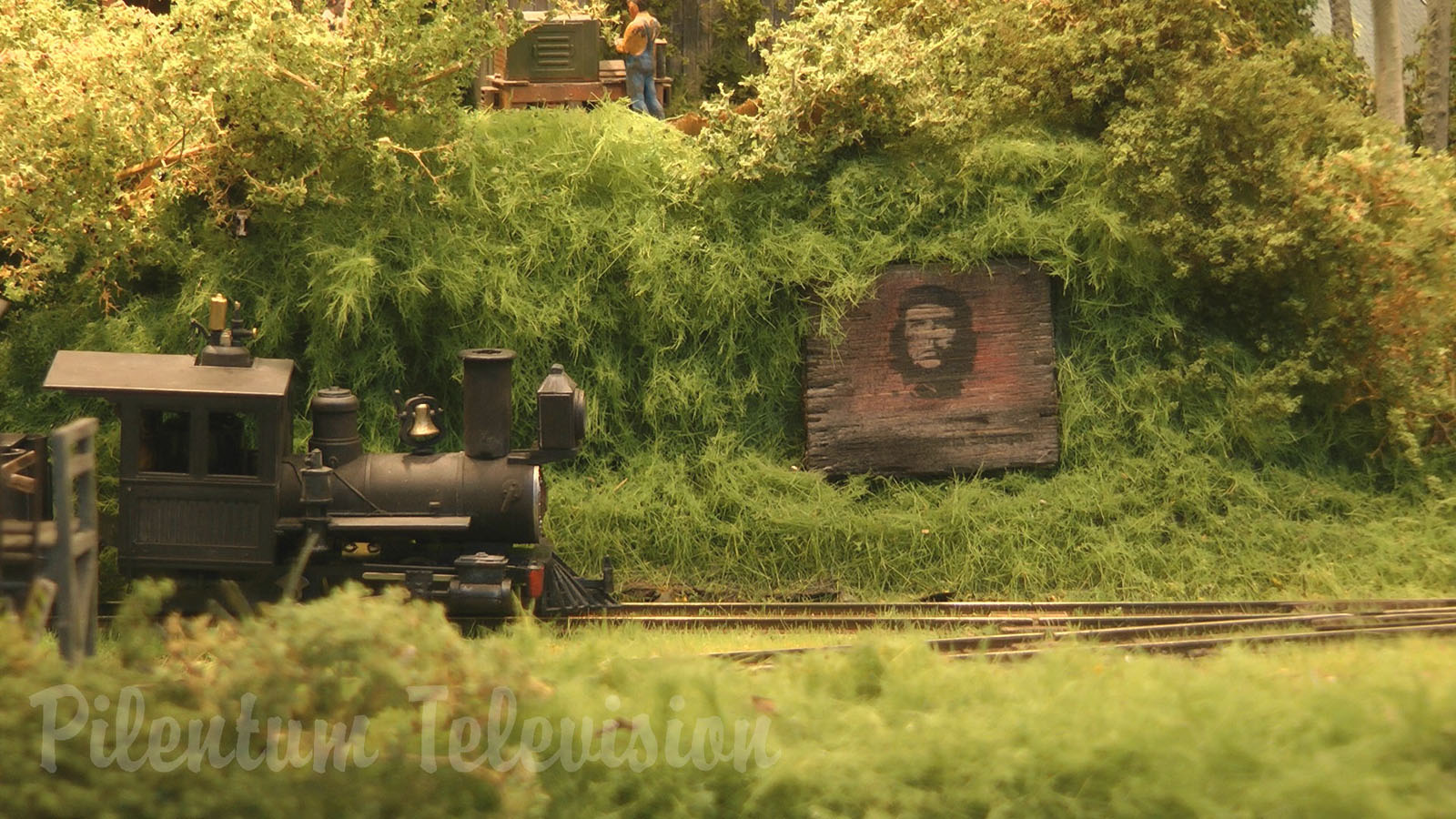 Model Railroad Diorama of Cuba and Sugarcane Harvesting Narrow Gauge Field Railway