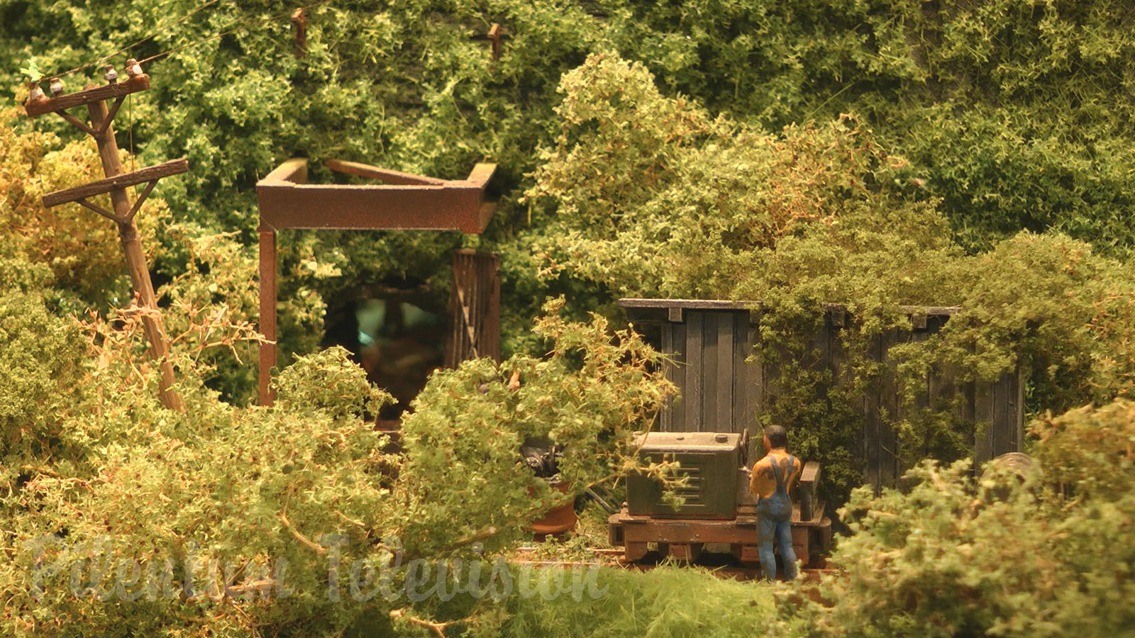 Model Railroad Diorama of Cuba and Sugarcane Harvesting Narrow Gauge Field Railway