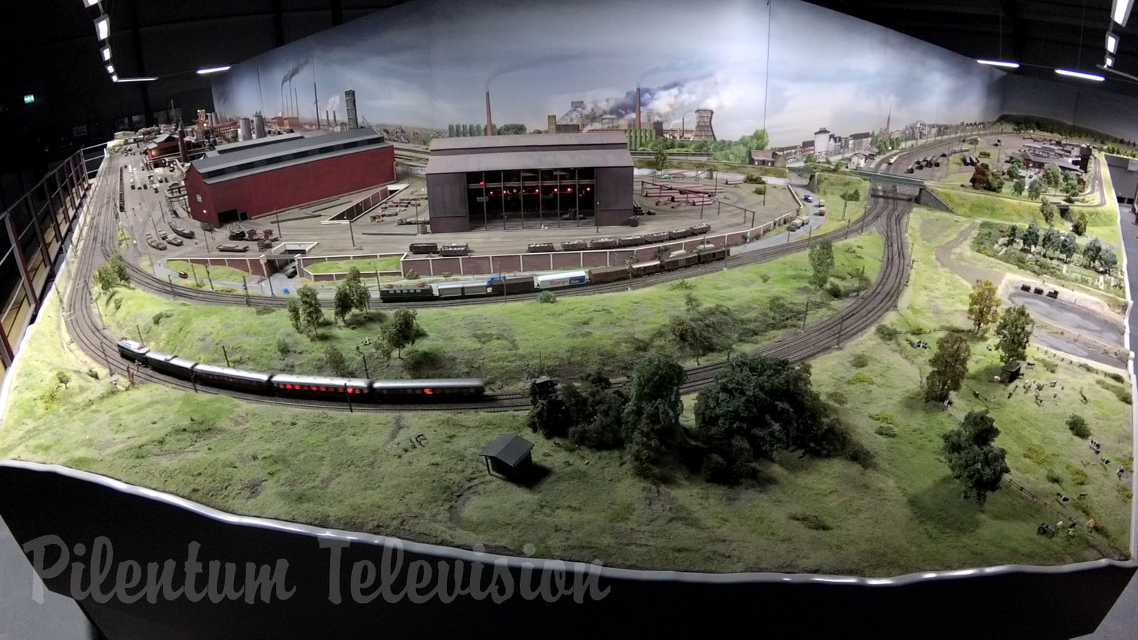 Cab ride along one of the largest model train layouts about Germany’s coal and steel industry