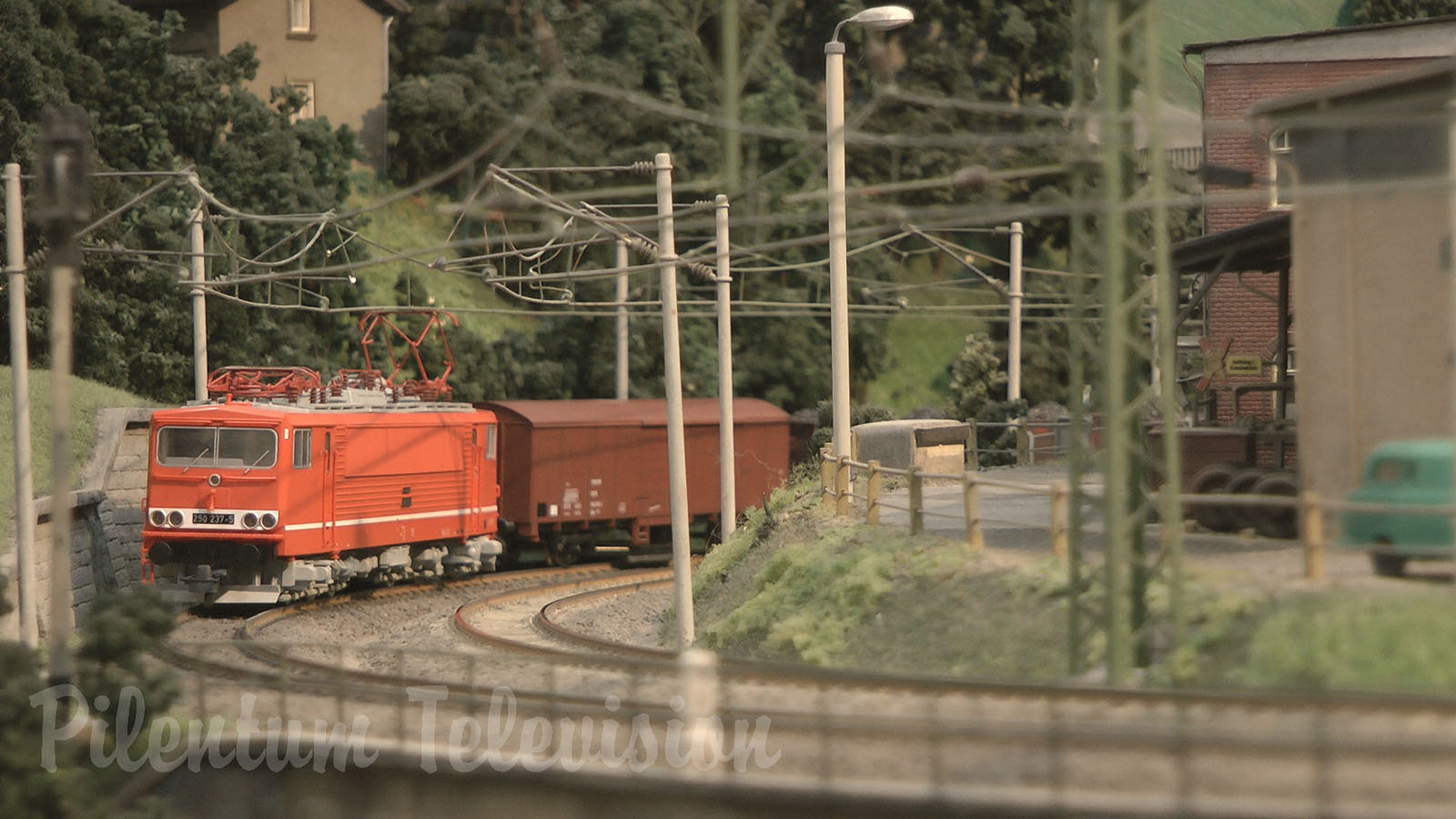 Model Railway HO Scale from Germany with Catenary for the Electric Locomotives