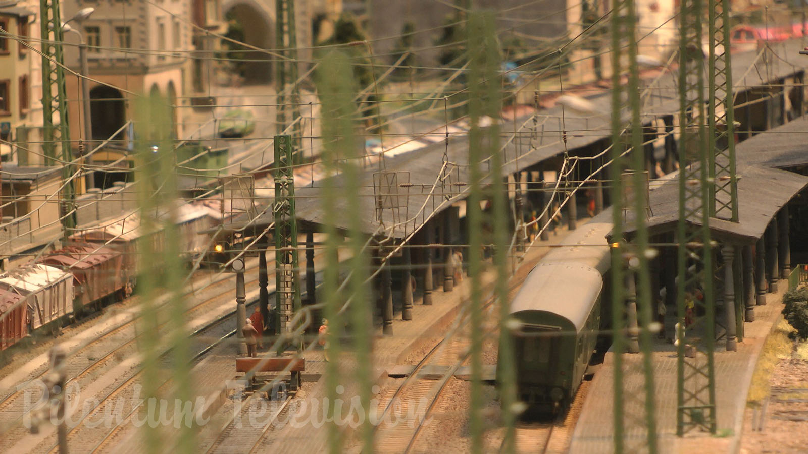 Model Railway HO Scale from Germany with Catenary for the Electric Locomotives