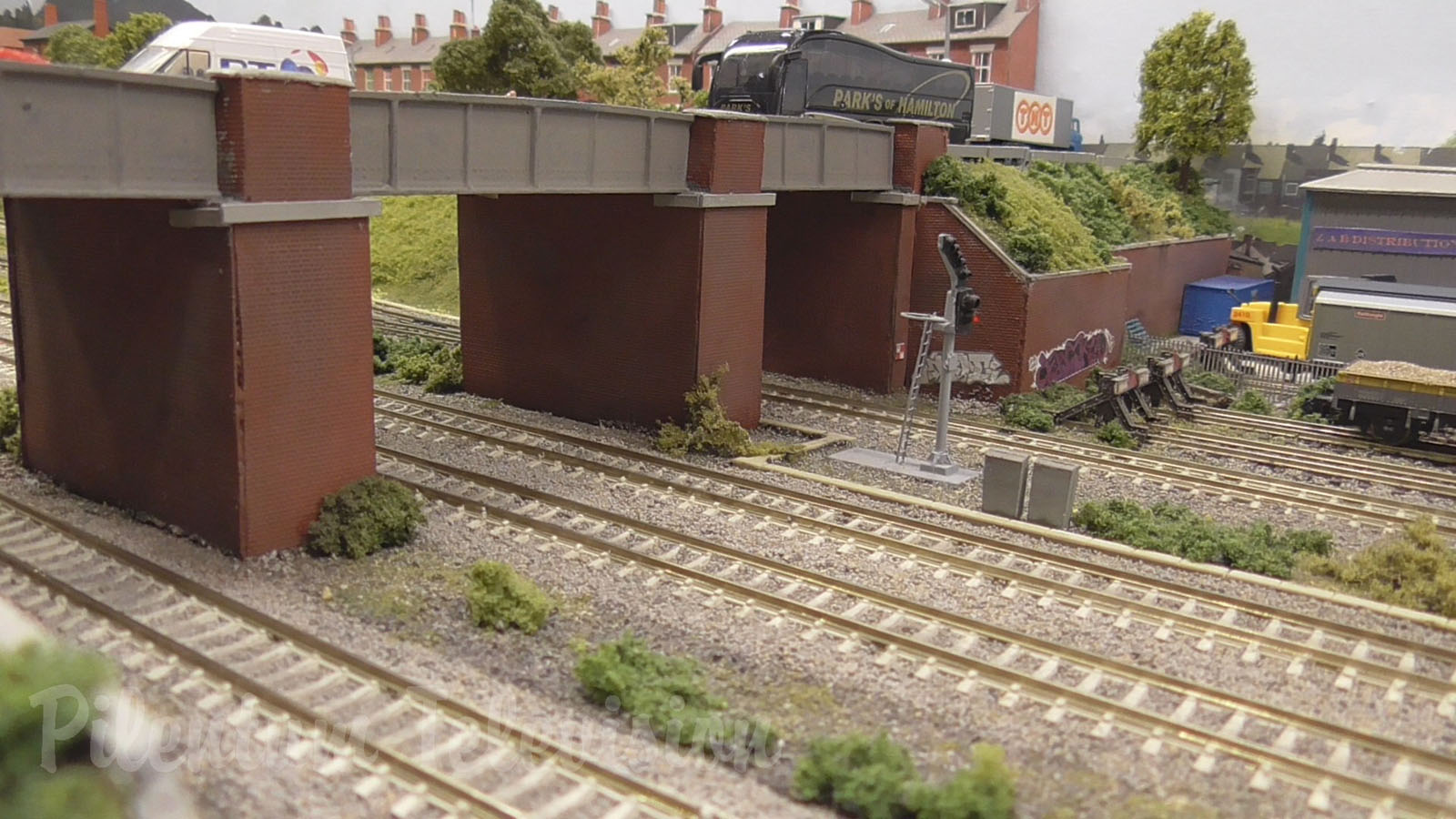 Passenger trains on the superb model railway layout “Westbrook” in N scale or N gauge by Paul Butler