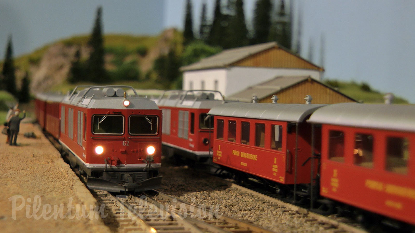 Steam locomotives and diesel trains from Switzerland on the Furka Cogwheel Railway